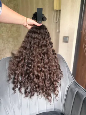 Curly natural hair, 25.5" (65 cm), 224 g — #UU64 — photo 2