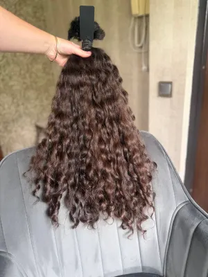 Curly natural hair, 25.5" (65 cm), 224 g — #UU64 — photo 3