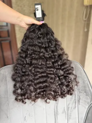 Curly natural hair, 22.5" (57 cm), 216 g — #UU133 — photo 2
