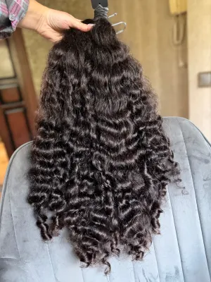 Curly natural hair, 26.5" (67 cm), 331 g — #UU146 — photo 2