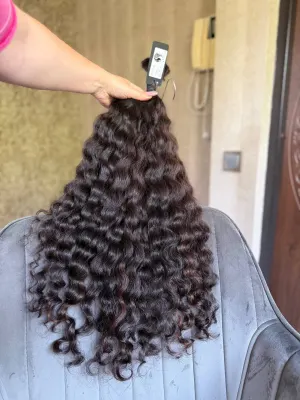 Curly natural hair, 27" (69 cm), 178 g — #UU113 — photo 3