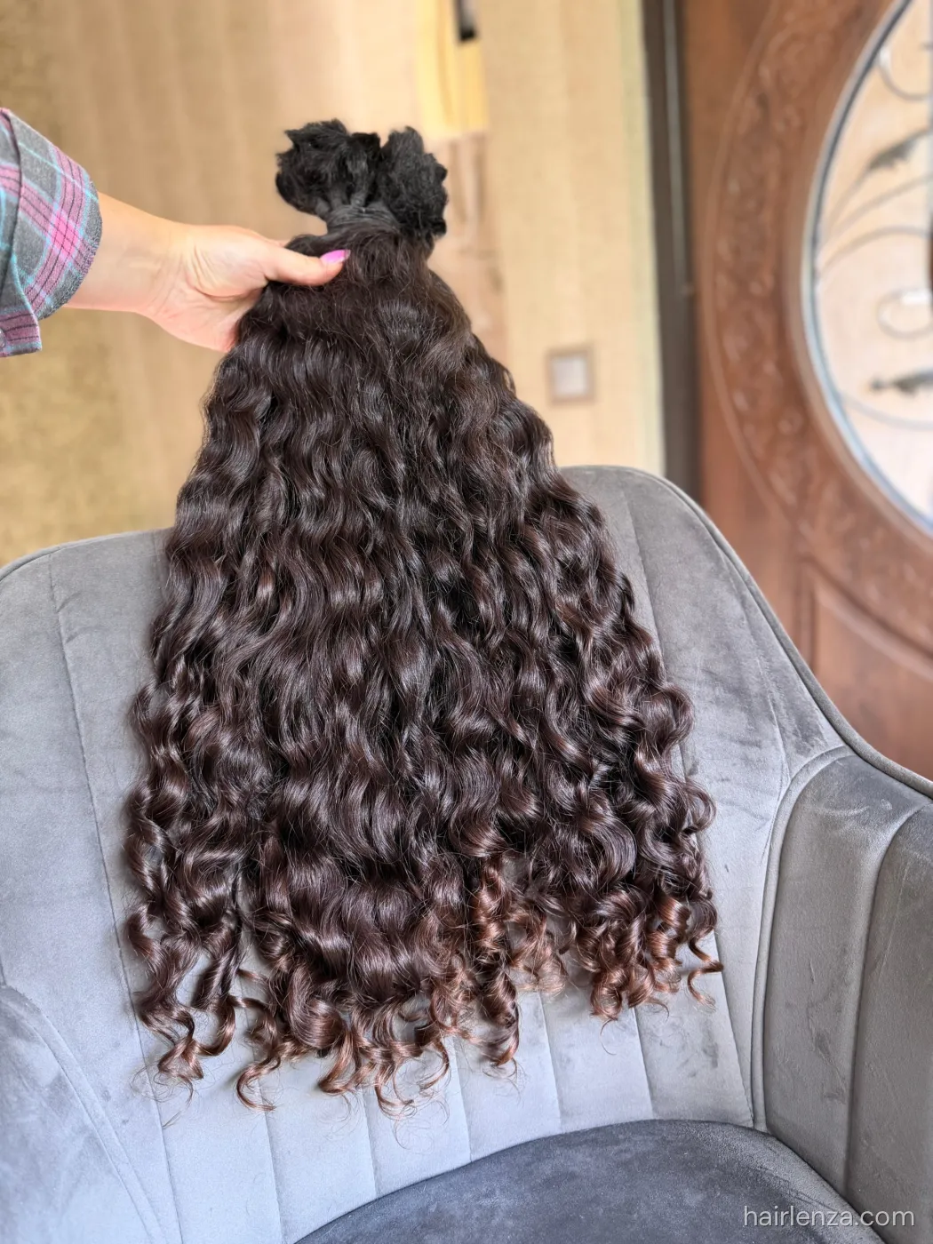 Curly natural hair, 25.5" (65 cm), 400 g — #UU123
