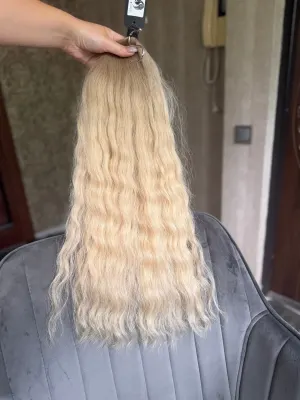Wavy natural hair, 25.5" (65 cm), 137 g — #LO105 — photo 2