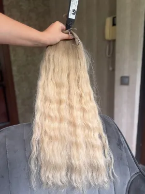 Wavy natural hair, 25.5" (65 cm), 137 g — #LO105 — photo 4