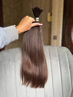 Straight natural hair, 19.5" (50 cm), 85 g — #AA4539 — photo 4