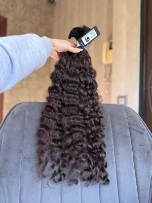 Curly natural hair, 22" (56 cm), 136 g — #UU147 — photo 3