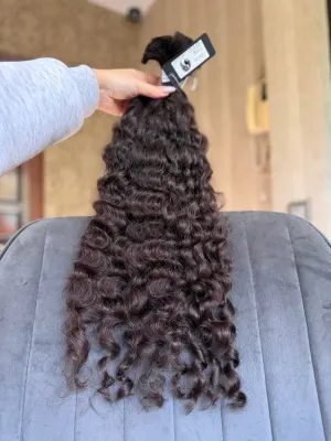 Curly natural hair, 22" (56 cm), 136 g — #UU147 — photo 2