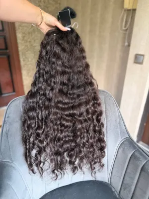 Curly natural hair, 29" (74 cm), 259 g — #UU91 — photo 3