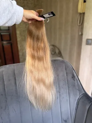 Straight natural hair, 23.5" (60 cm), 76 g — #DK1 — photo 2