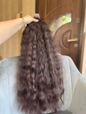 Wavy natural hair, 27.5" (70 cm), 170 g — #AA4865 — photo 3