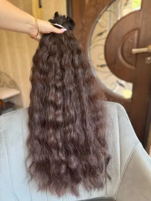 Wavy natural hair, 27.5" (70 cm), 170 g — #AA4865