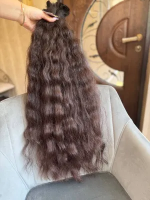 Wavy natural hair, 27.5" (70 cm), 170 g — #AA4865 — photo 2