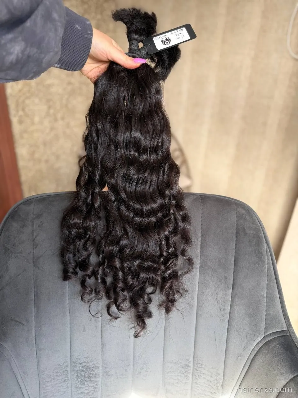 Curly natural hair, 22" (56 cm), 182 g — #TY15