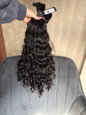 Curly natural hair, 22" (56 cm), 182 g — #TY15