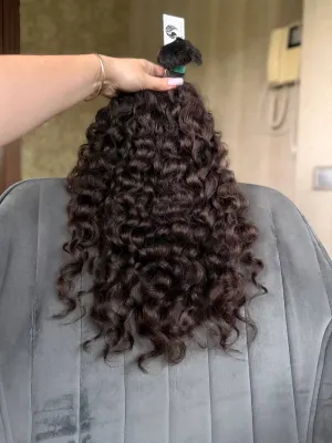 Curly natural hair, 19.5" (50 cm), 163 g — #UU103 — photo 3