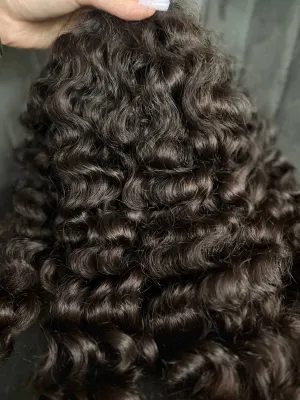 Curly natural hair, 19.5" (50 cm), 163 g — #UU103 — photo 2