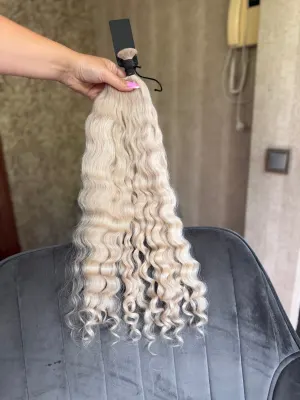 Curly natural hair, 21.5" (54 cm), 91 g — #LO200