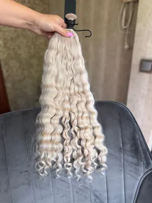 Curly natural hair, 21.5" (54 cm), 91 g — #LO200 — photo 2