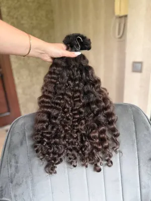 Curly natural hair, 19.5" (50 cm), 172 g — #UU94 — photo 2