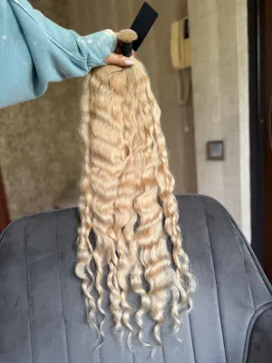 Curly natural hair, 27.5" (70 cm), 154 g — #LO242