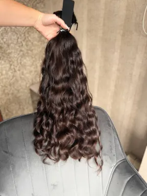 Wavy natural hair, 24.5" (62 cm), 207 g — #AY195 — photo 2