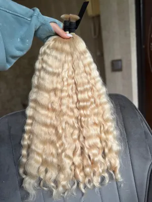Curly natural hair, 23" (58 cm), 213 g — #LO231 — photo 2