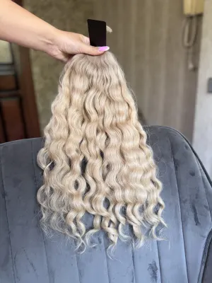 Curly natural hair, 20.5" (52 cm), 132 g — #LO80