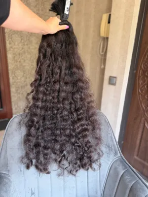 Curly natural hair, 32.5" (82 cm), 295 g — #UU128 — photo 2