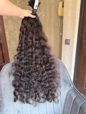 Curly natural hair, 32.5" (82 cm), 295 g — #UU128