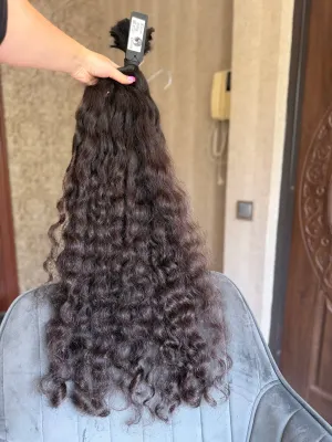 Curly natural hair, 32.5" (82 cm), 295 g — #UU128 — photo 3