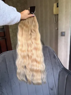 Wavy natural hair, 25" (64 cm), 103 g — #DK29 — photo 3