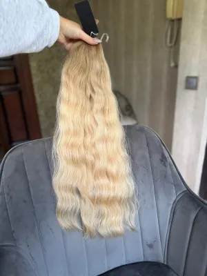 Wavy natural hair, 25" (64 cm), 103 g — #DK29 — photo 2