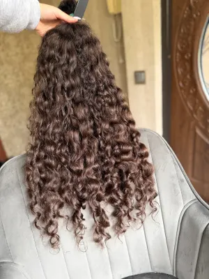 Curly natural hair, 28" (71 cm), 213 g — #UU99