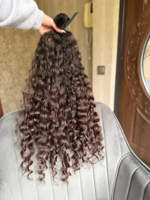 Curly natural hair, 28" (71 cm), 213 g — #UU99 — photo 4