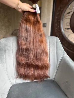 Straight natural hair, 26.5" (67 cm), 255 g — #AA4819 — photo 2