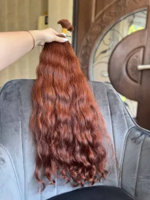 Curly natural hair, 27" (68 cm), 174 g — #UU29 — photo 3