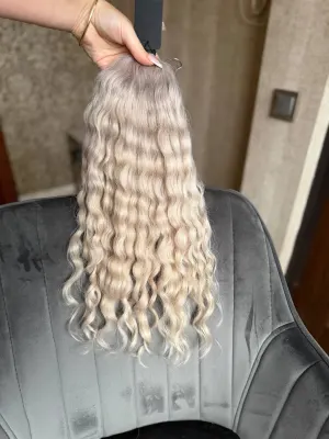 Curly natural hair, 21.5" (54 cm), 108 g — #LO71