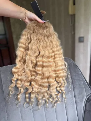 Curly natural hair, 21.5" (55 cm), 170 g — #LO138 — photo 3