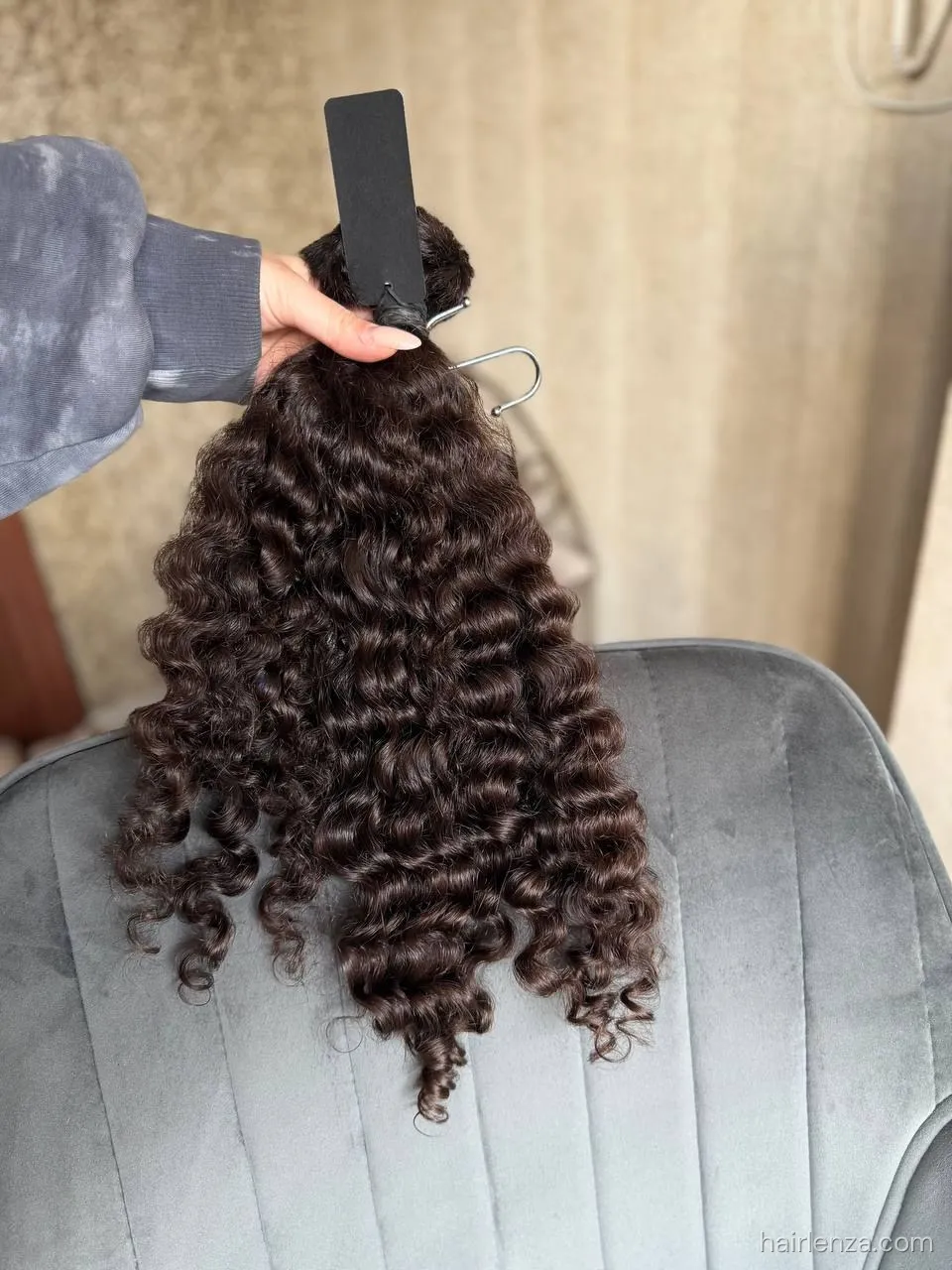 Curly natural hair, 17" (43 cm), 111 g — #AA1531