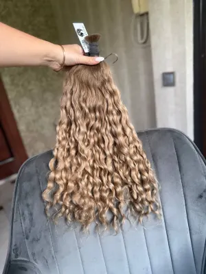 Curly natural hair, 21.5" (54 cm), 167 g — #LO148 — photo 4