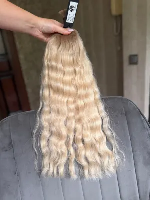 Wavy natural hair, 22" (56 cm), 107 g — #LO227 — photo 2