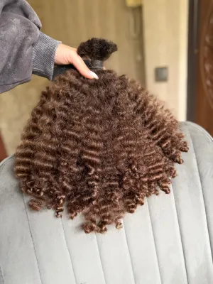 Curly natural hair, 15.5" (40 cm), 134 g — #NA1 — photo 3