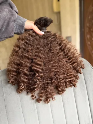 Curly natural hair, 15.5" (40 cm), 134 g — #NA1 — photo 2