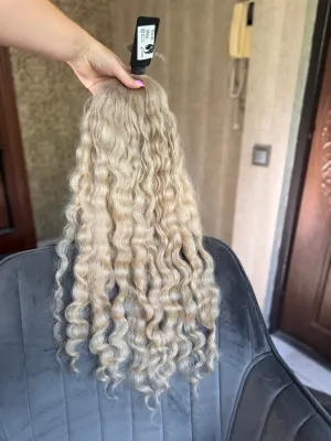 Curly natural hair, 27.5" (70 cm), 186 g — #LO203