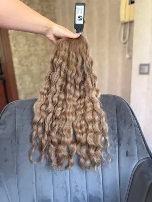 Curly natural hair, 23" (59 cm), 173 g — #LO187