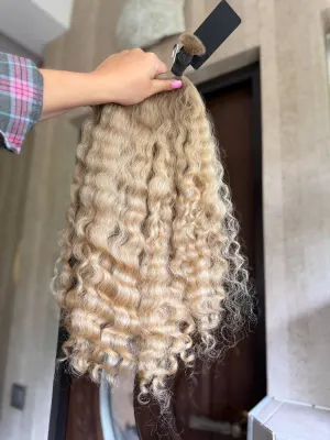 Curly natural hair, 21.5" (55 cm), 112 g — #LO208 — photo 3