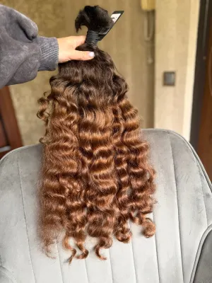 Curly natural hair, 21.5" (55 cm), 162 g — #NA2 — photo 2