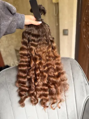 Curly natural hair, 21.5" (55 cm), 162 g — #NA2 — photo 3