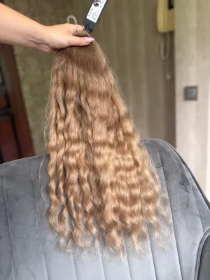 Wavy natural hair, 25" (63 cm), 112 g — #LO194 — photo 2