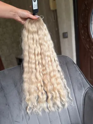 Wavy natural hair, 24" (61 cm), 138 g — #LO225 — photo 3